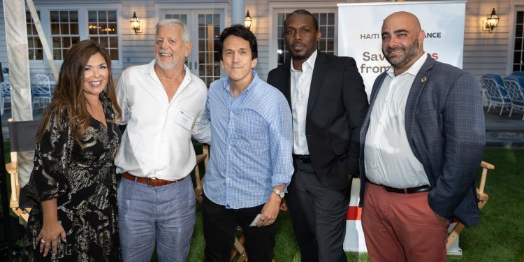 Elisa DiStefano, Pat Dolan, Mitch Albom, Dr. Wesner Jacotin, Dr. Eric Cioe-Pena (Photo Credit: PMC / Mark Sagliocco)