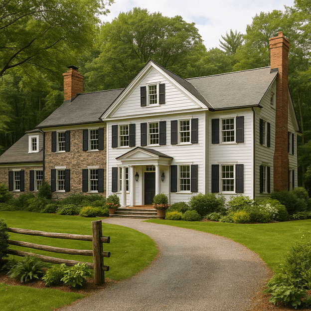 Blake and Ryan’s serene Pound Ridge estate reflects luxury and privacy.