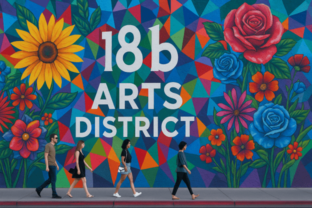 Vibrant mural in the heart of Las Vegas’ 18b Arts District