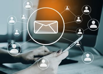 women hand tablet  with message sign in screen