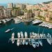 A view of the Port de Fontvieille and the high rise buildings in Monaco