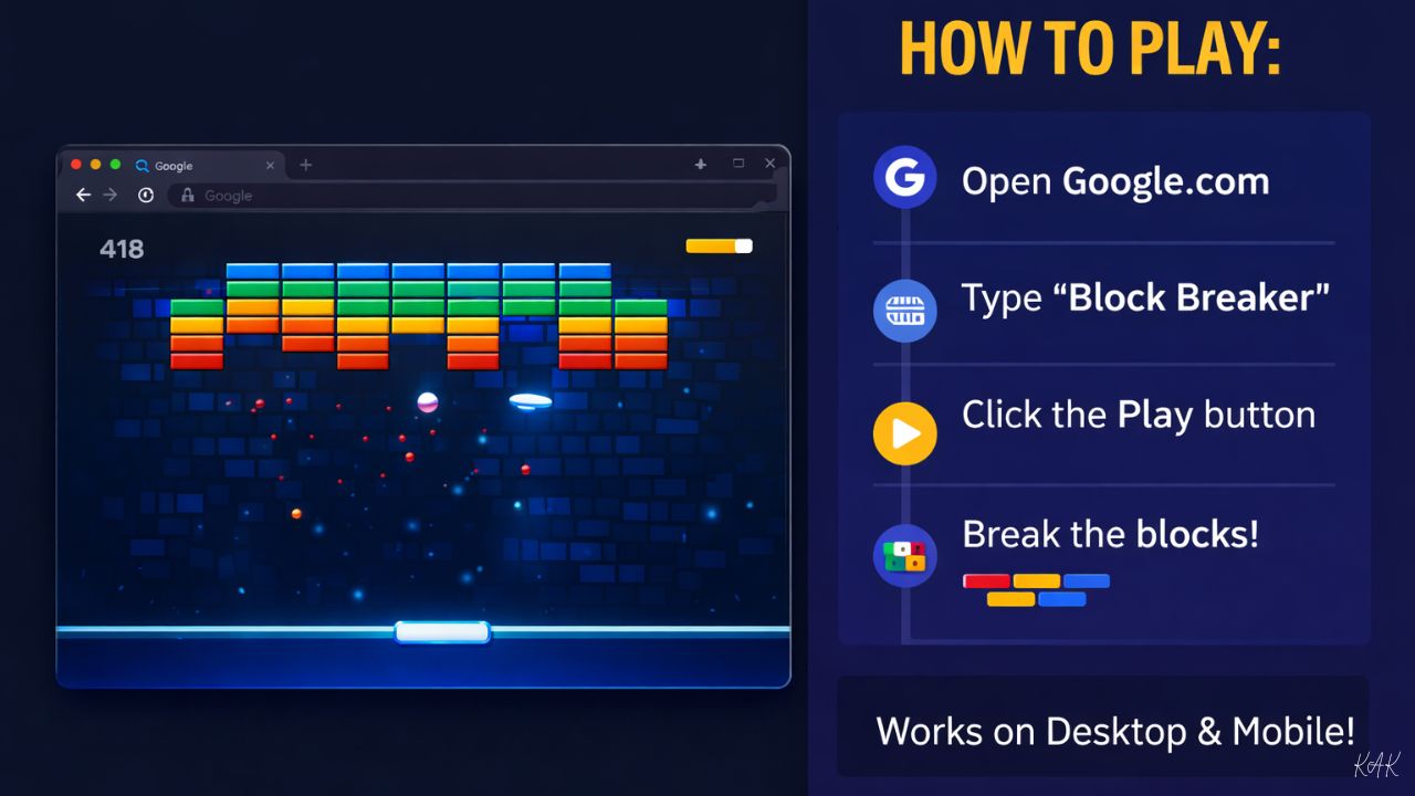 How to play google block breaker