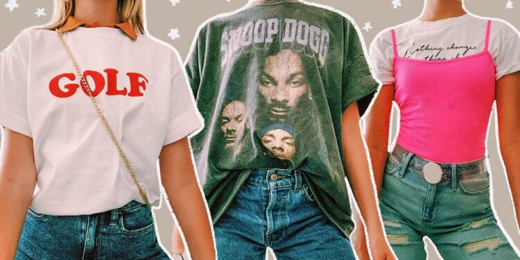 how to style basic t shirts in multiple ways