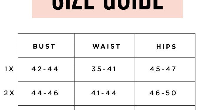 online fashion shopping size guide