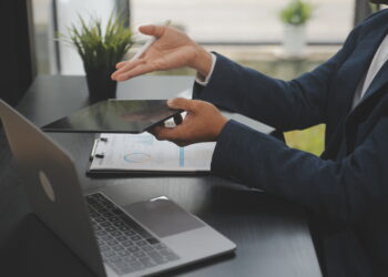 Team of business people working together in the meeting room office, teamwork background charts and graphs banner, double exposure successful teamwork,business planning concept.