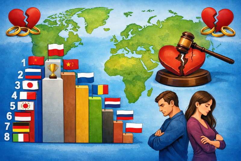 Which Countries Had the Highest Divorce Rates in 2026