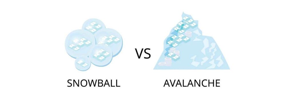 Debt snowball vs debt avalanche strategy comparison