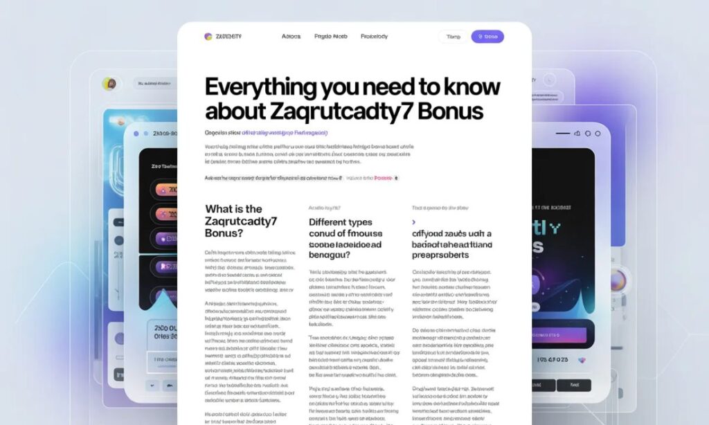 Everything You Need to Know About Zaqrutcadty7 Bonus
