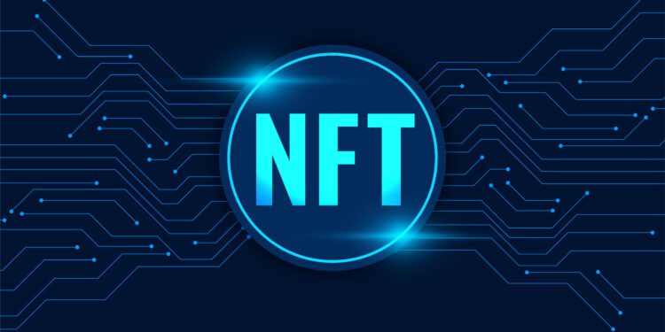 digital NFT non fungible token background design