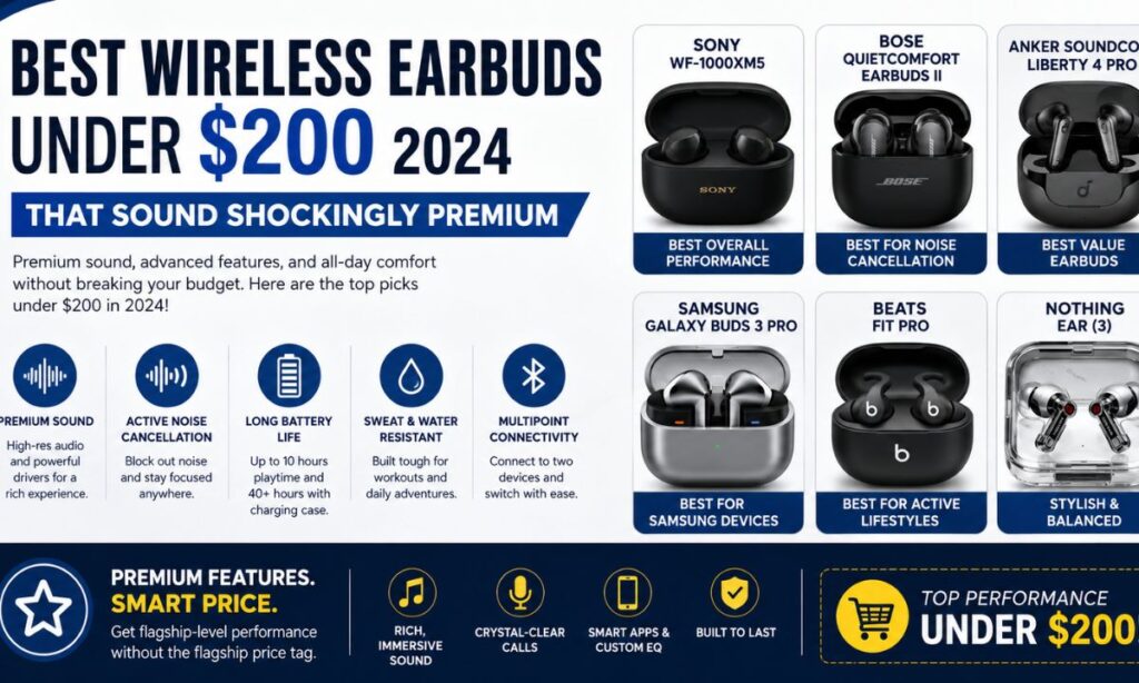 Best Wireless Earbuds Under 200 Dollars 2024: That Sound Shockingly Premium