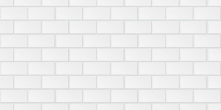 subway tile background. white seamless patter for kitchen backsplash, bathroom wall, shower. vector offset texture
