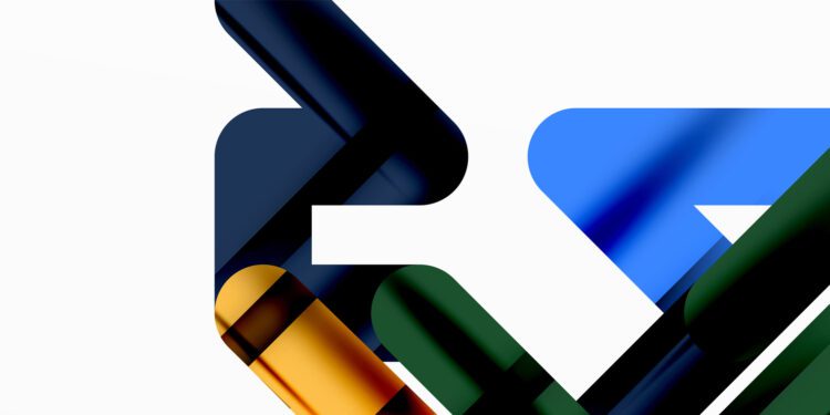 Dynamic colorful lines minimal abstract background