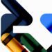 Dynamic colorful lines minimal abstract background