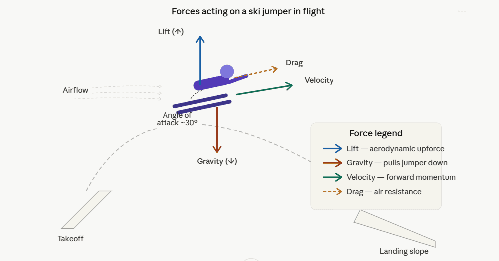How Do Ski Jumpers Stay in the Air So Long?