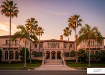 Beverly Hills estates luxury mansion 90210 at sunset