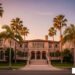 Beverly Hills estates luxury mansion 90210 at sunset