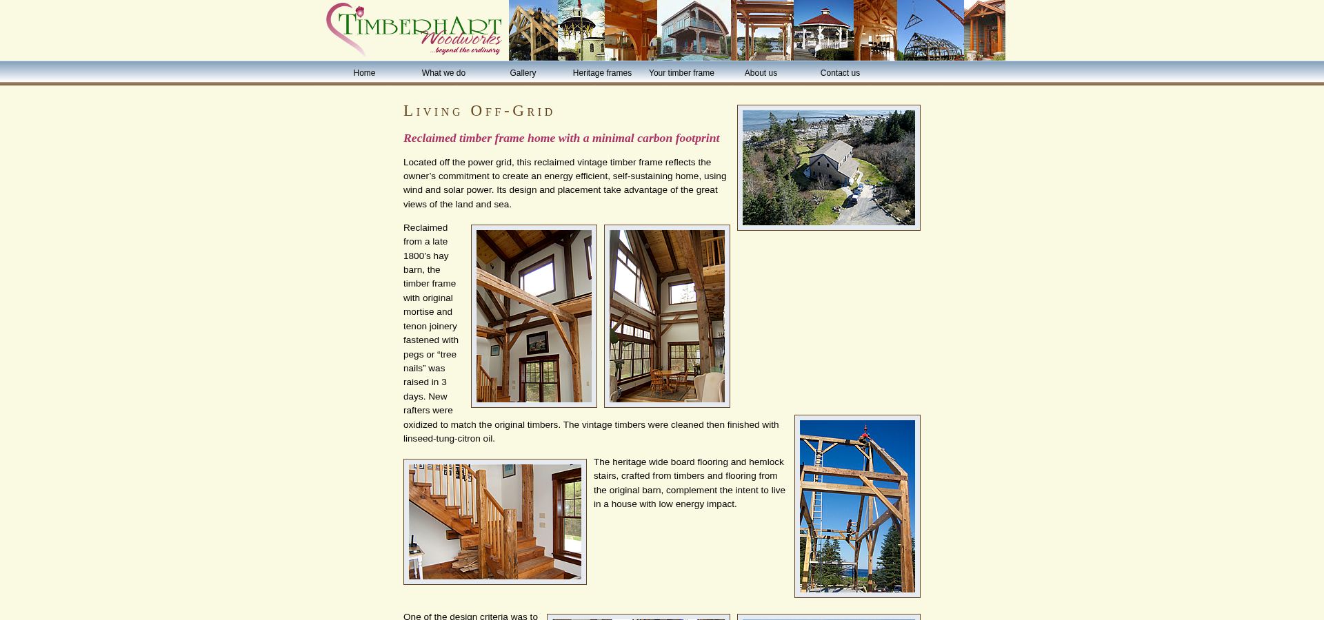 Living off-grid energy-efficient timber home by TimberhArt Woodworks screenshot