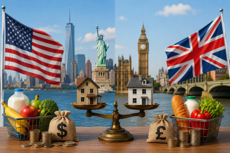 Cost of Living in the US vs UK in 2026 – Which is Cheaper