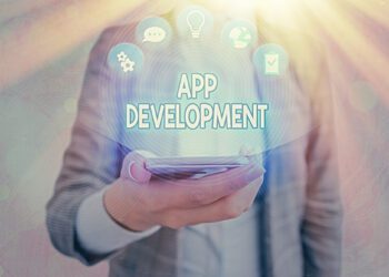 Text sign showing App Development. Business photo showcasing Development services for awesome mobile and web experiences