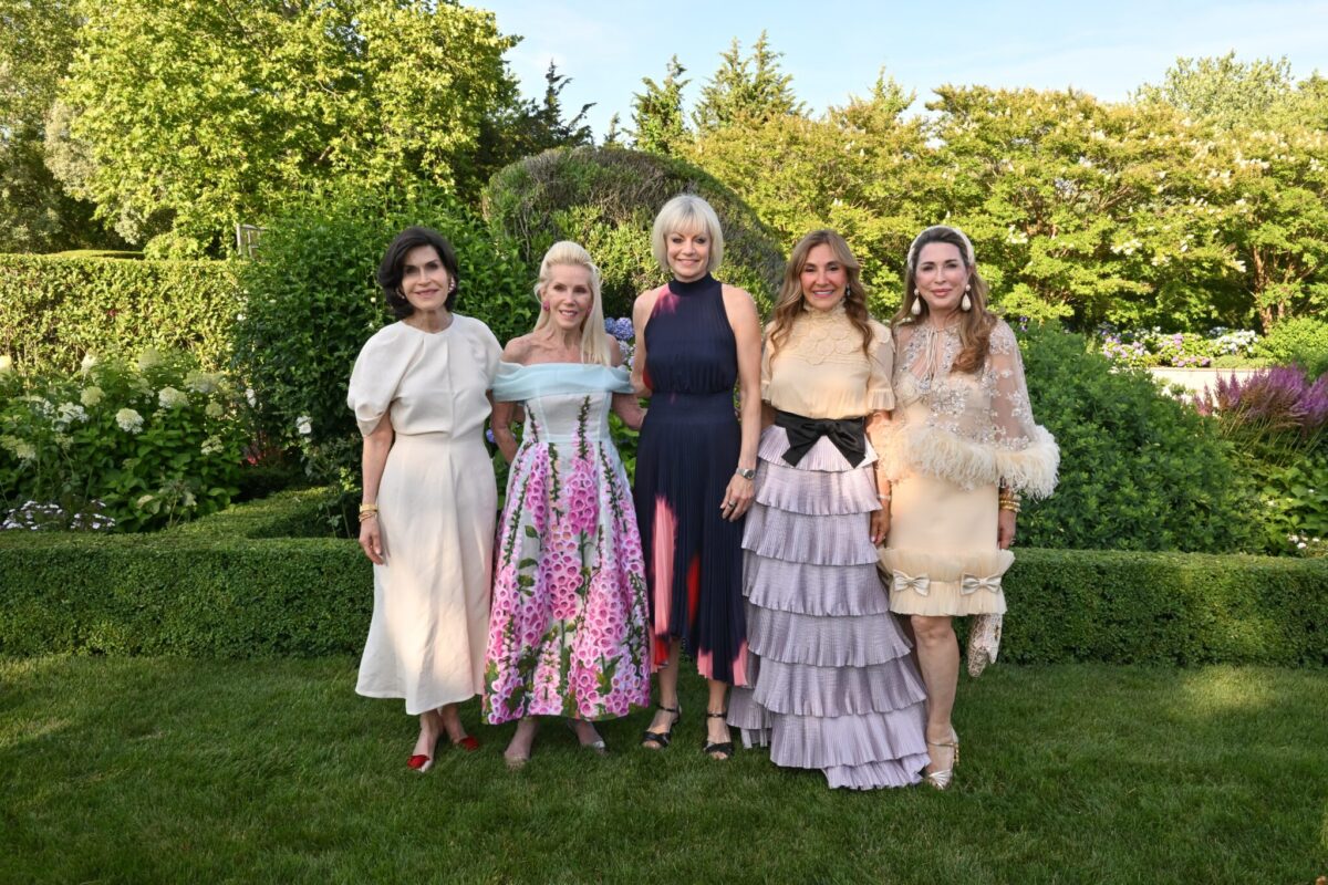 French Heritage Society Summer Soirée 7.17.26 - photo by Andrew Werner, NZ8_8782 - Rosann Gutman, Cece Black, Jennifer Herlein, Maria Fishel, Ann Van Ness