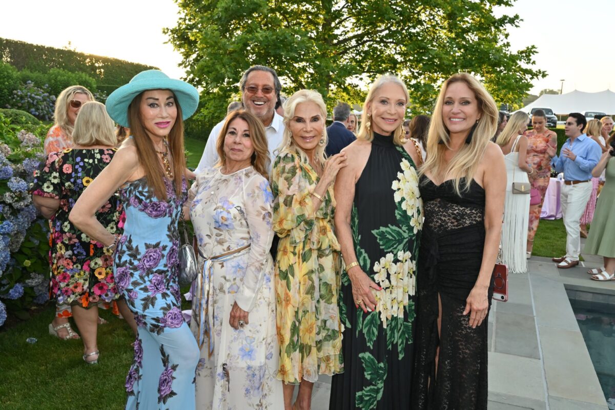 French Heritage Society Summer Soirée 7.17.26 - photo by Andrew Werner, NZ8_9494 - Lucia Huang Gordeon, Chris Arlotta, Larry Wohl, Andrea Warshaw-Wernick, Suzan Kremer, Leesa Rowland