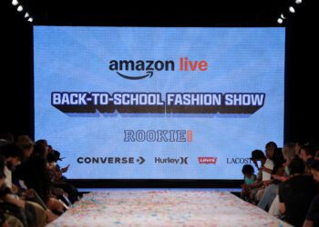 NEW YORK, NEW YORK - JULY 30: A view of the runway during the Amazon Kids Back-To-School Runway Show by Rookie Kids at Iron 23 on July 30, 2026 in New York City. (Photo by JP Yim/Getty Images for Rookie Kids)