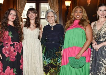 SEPTEMBER 2: Sophia Baete, Lauren Torey, Barbara Tober, Hannah Jones and Mary Beth Nelson Zaros attend Denyce Graves Foundation Celebrates Upcoming Harvest Moon Gala on September 2, 2026. (Photo by Patrick McMullan/PMC/PMC) *** Local Caption *** Sophia Baete;Lauren Torey;Barbara Tober;Hannah Jones;Mary Beth Nelson Zaros
