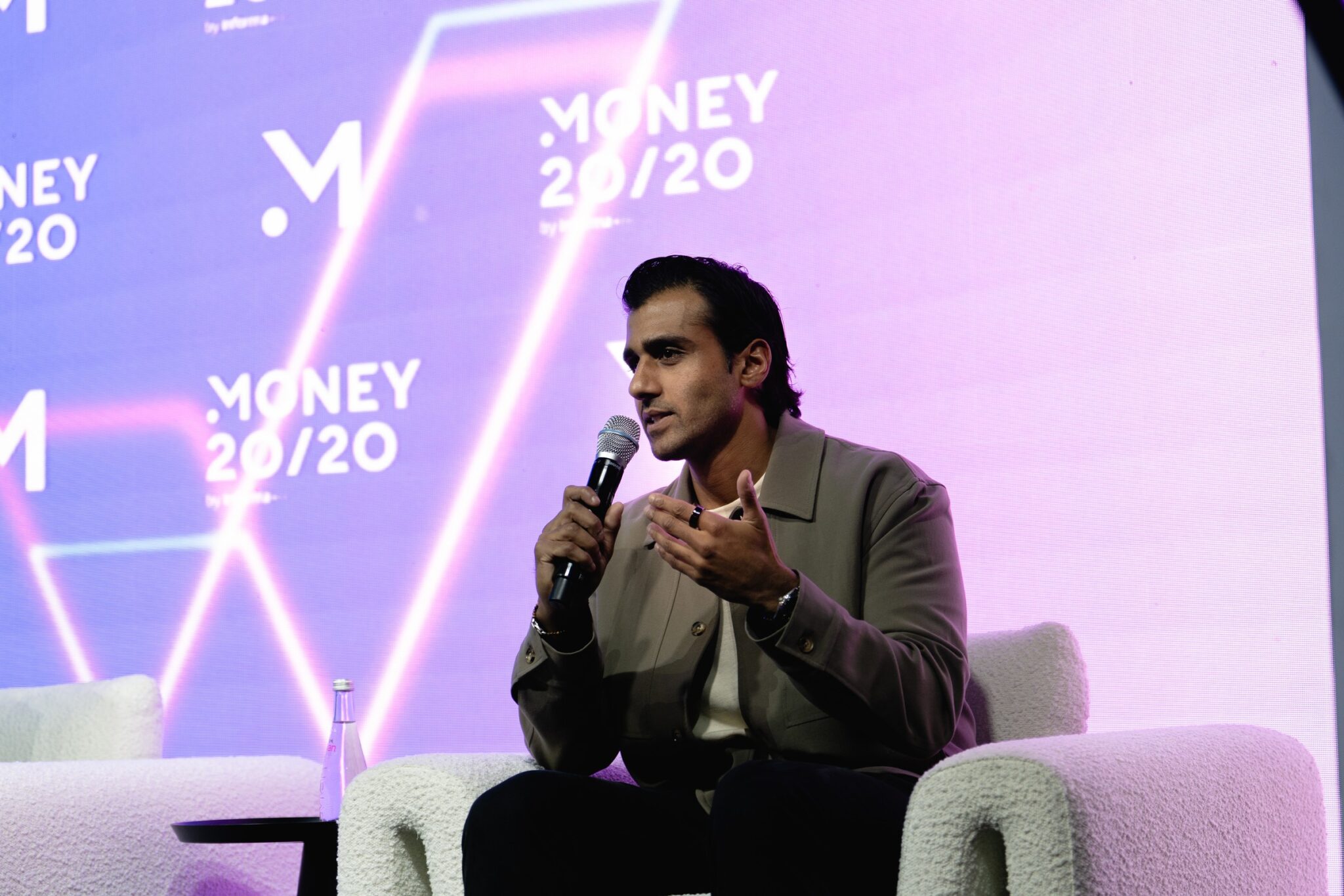 Shan Aggarwal, Chief Business Officer at Coinbase speaking at Money20/20
