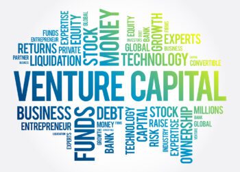 Venture Capital word cloud collage, business concept background