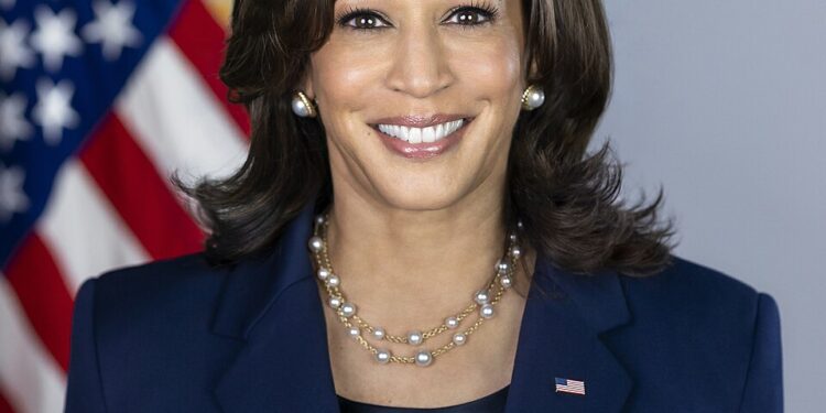 Kamala Harris in her official 2021 vice-presidential portrait